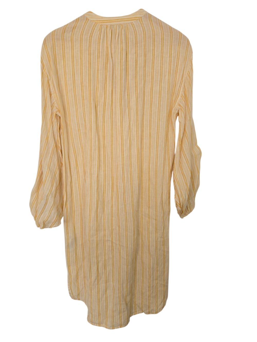 ☀️ Joie Yellow Stripe Tunic Dress – Lightweight Button Front Shirt Dress Size S - Picture 3 of 4